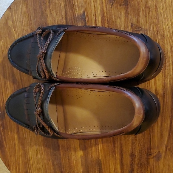 Allen Edmonds Woodstock Black Comfort Loafers 2 tone slip on tassels Sz.8.5 - Picture 5 of 12